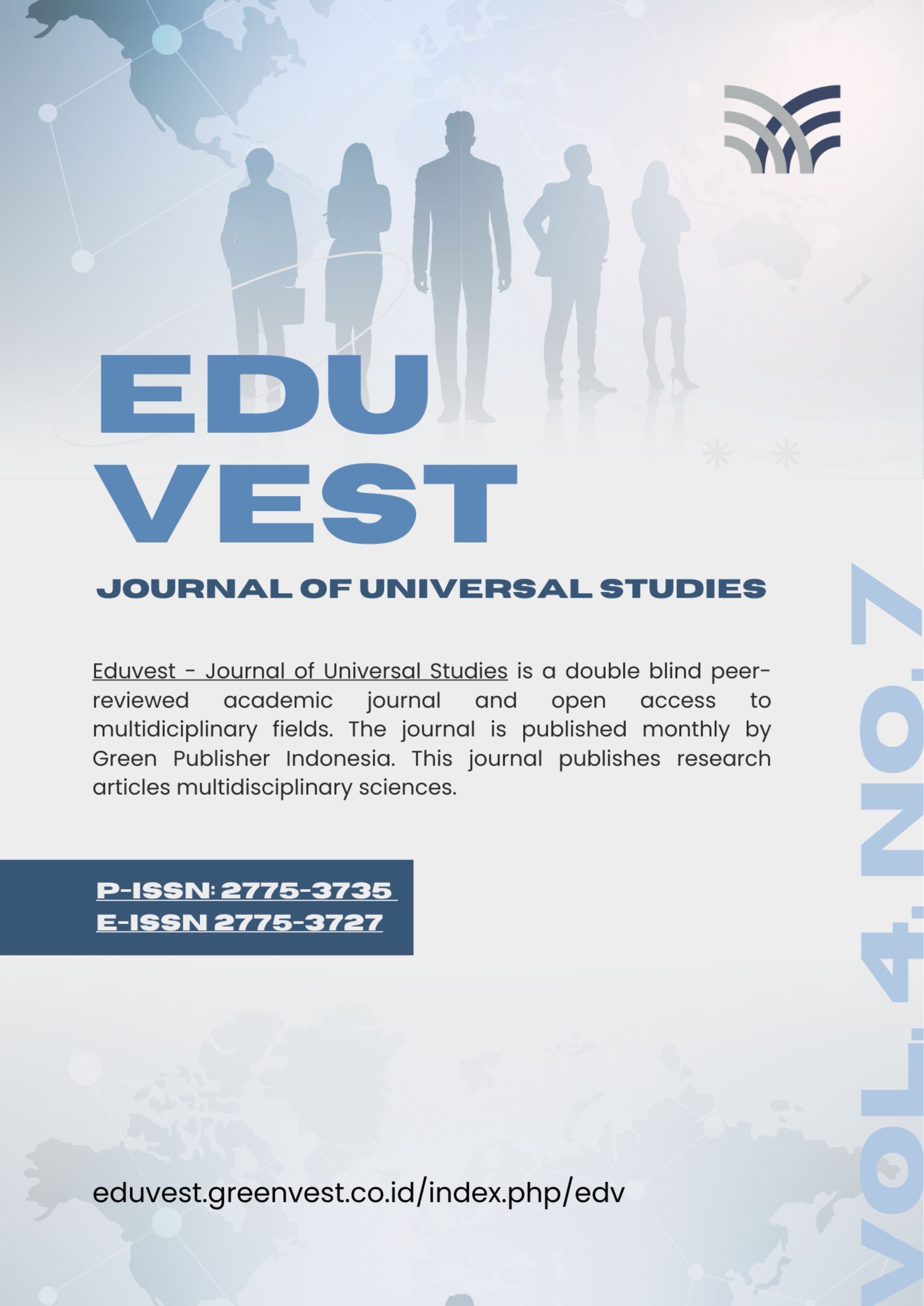 					View Vol. 4 No. 7 (2024): Journal Eduvest - Journal of Universal Studies
				